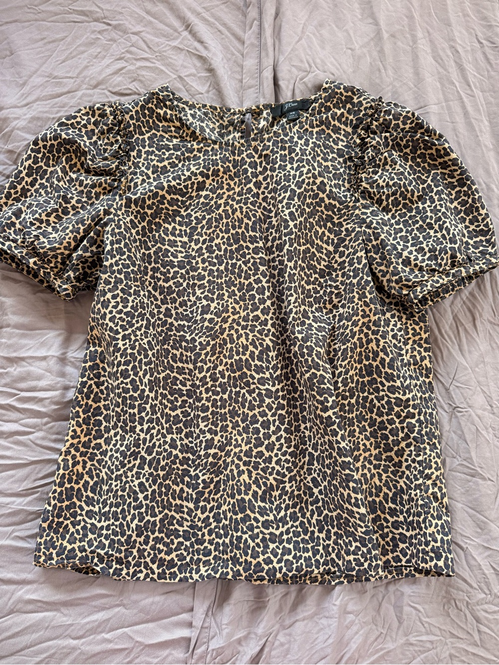 j. crew leopard print blouse